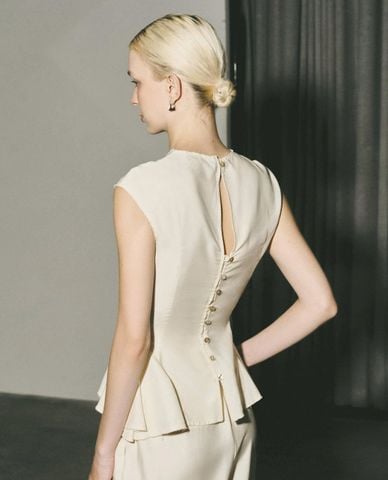  DEZUS - Áo sát nách nữ cổ tròn dáng xòe Siria 