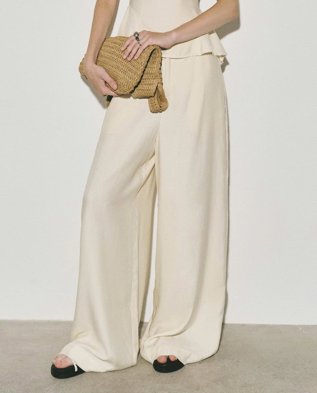 DEZUS - Quần ống rộng nữ dáng suông Siria