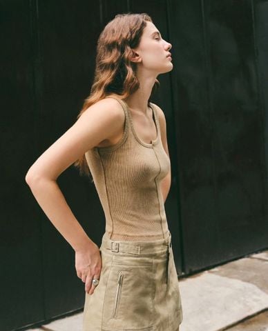  DEZUS - Áo ba lỗ nữ cổ vuông phom ôm Jiccca 