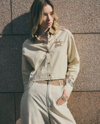  DEZUS - Quần nữ ống rộng phối cạp tương phản Shaine 