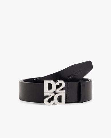 DSQUARED2 - Thắt lưng nam bản vừa khóa logo D2 