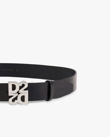  DSQUARED2 - Thắt lưng nam bản vừa khóa logo D2 