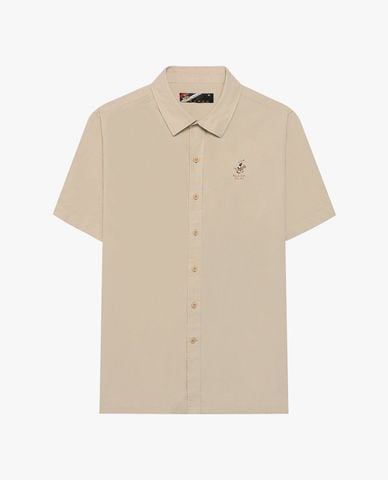  BEVERLY HILLS POLO CLUB - Áo sơ mi nam cổ bẻ tay ngắn thêu logo 