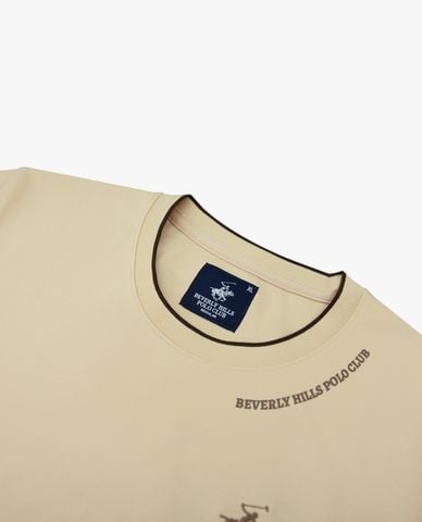  BEVERLY HILLS POLO CLUB - Áo thun nam cổ tròn tay ngắn phối viền 