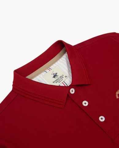  BEVERLY HILLS POLO CLUB - Áo polo nam cổ bẻ tay ngắn thêu logo 