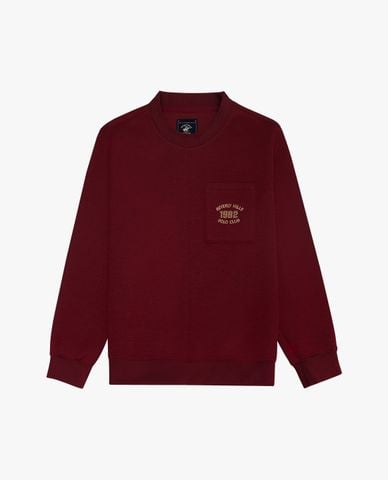 BEVERLY HILLS POLO CLUB - Áo sweater nam cổ tròn tay dài phối túi 