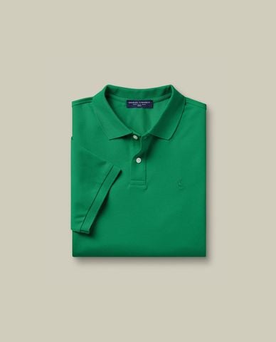  CHARLES TYRWHITT - Áo polo nam cổ bẻ tay ngắn Pique 