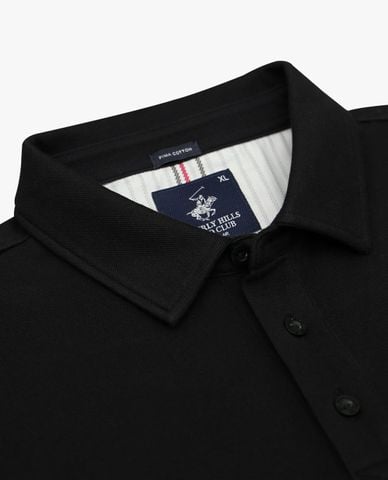  BEVERLY HILLS POLO CLUB - Áo polo nam cổ bẻ tay ngắn thêu logo 