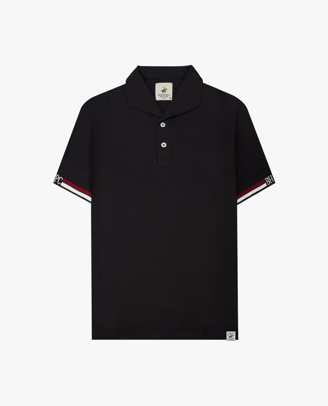 BEVERLY HILLS POLO CLUB - Áo polo nam cổ bẻ tay ngắn viền sọc