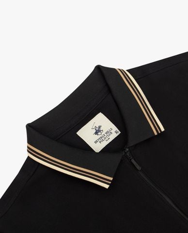  BEVERLY HILLS POLO CLUB - Áo polo nam cổ viền tay ngắn khóa kéo 