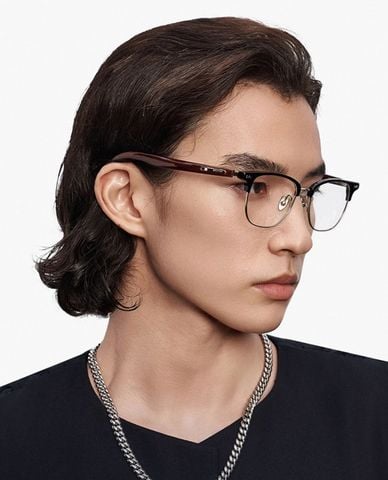  MUJOSH - Gọng kính vuông unisex nửa viền 