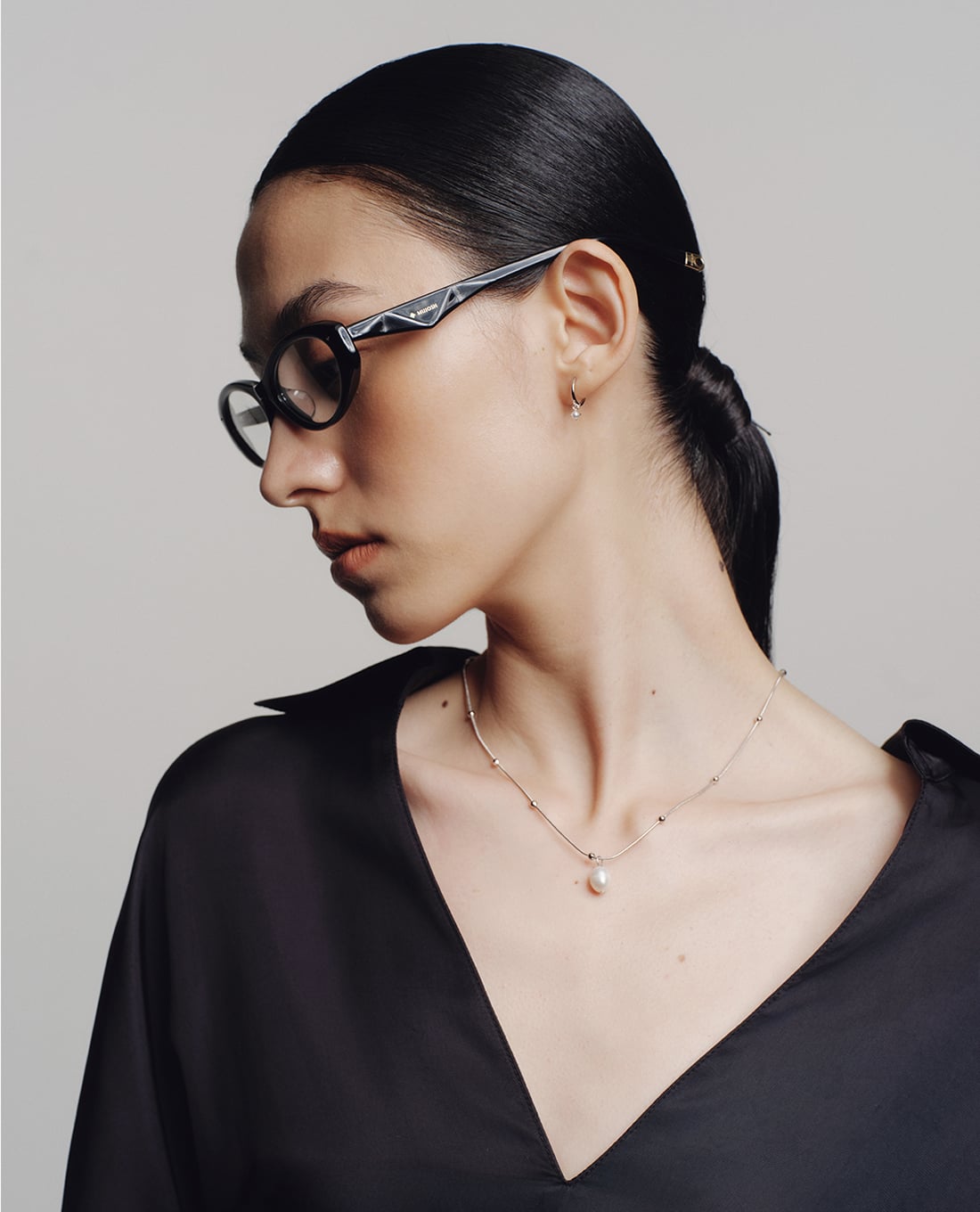 MUJOSH - Gọng kính oval unisex thời trang