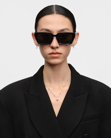  MUJOSH - Kính mát unisex gọng vuông bản dày 