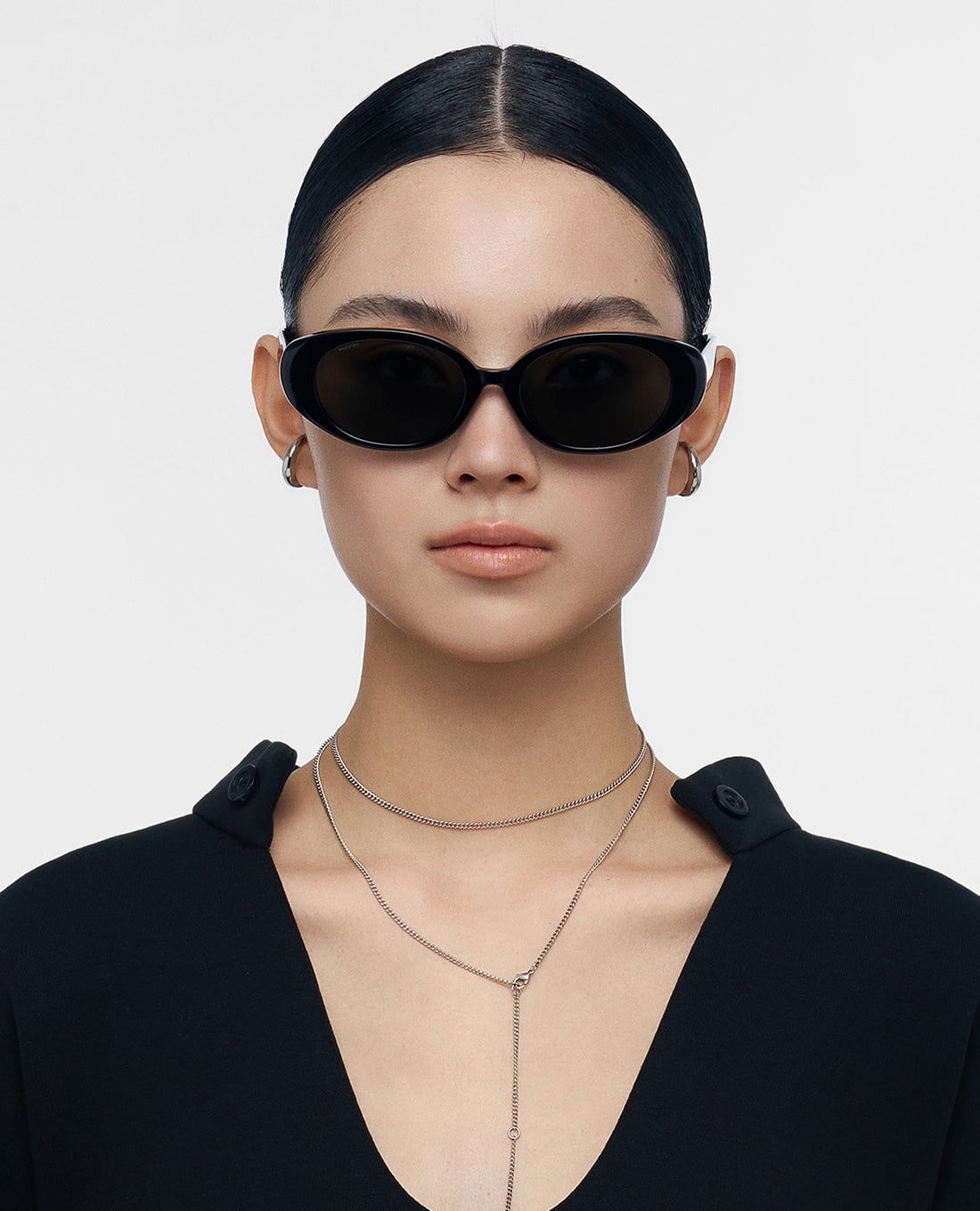 MUJOSH - Kính mát unisex gọng oval cao cấp