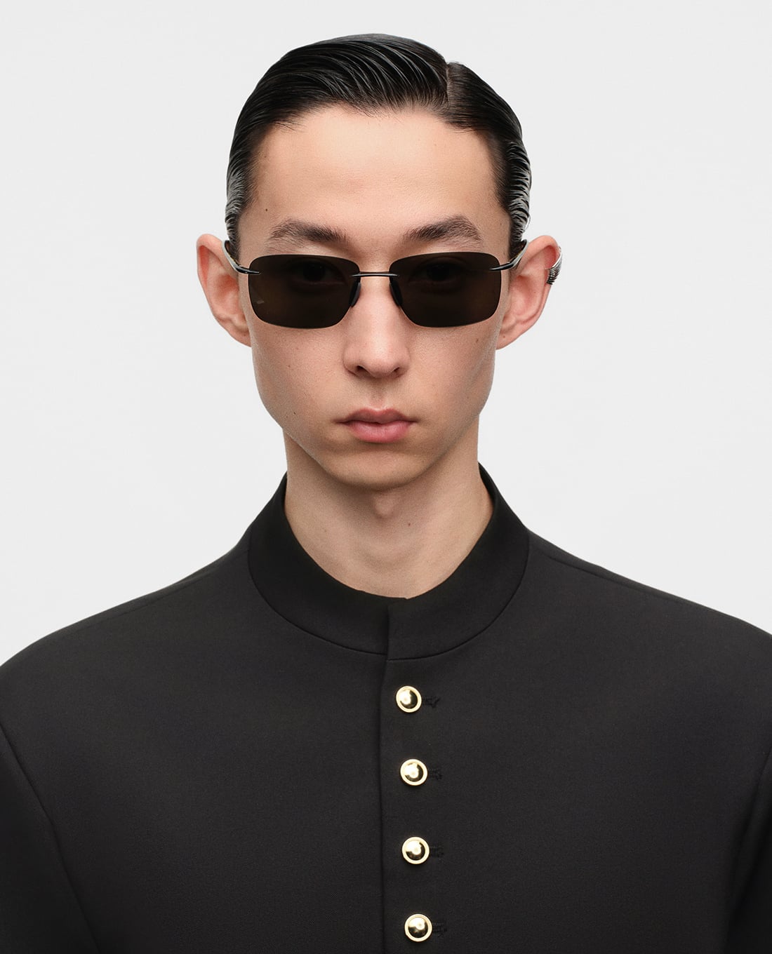 MUJOSH - Kính mát nam gọng chữ nhật bản mảnh