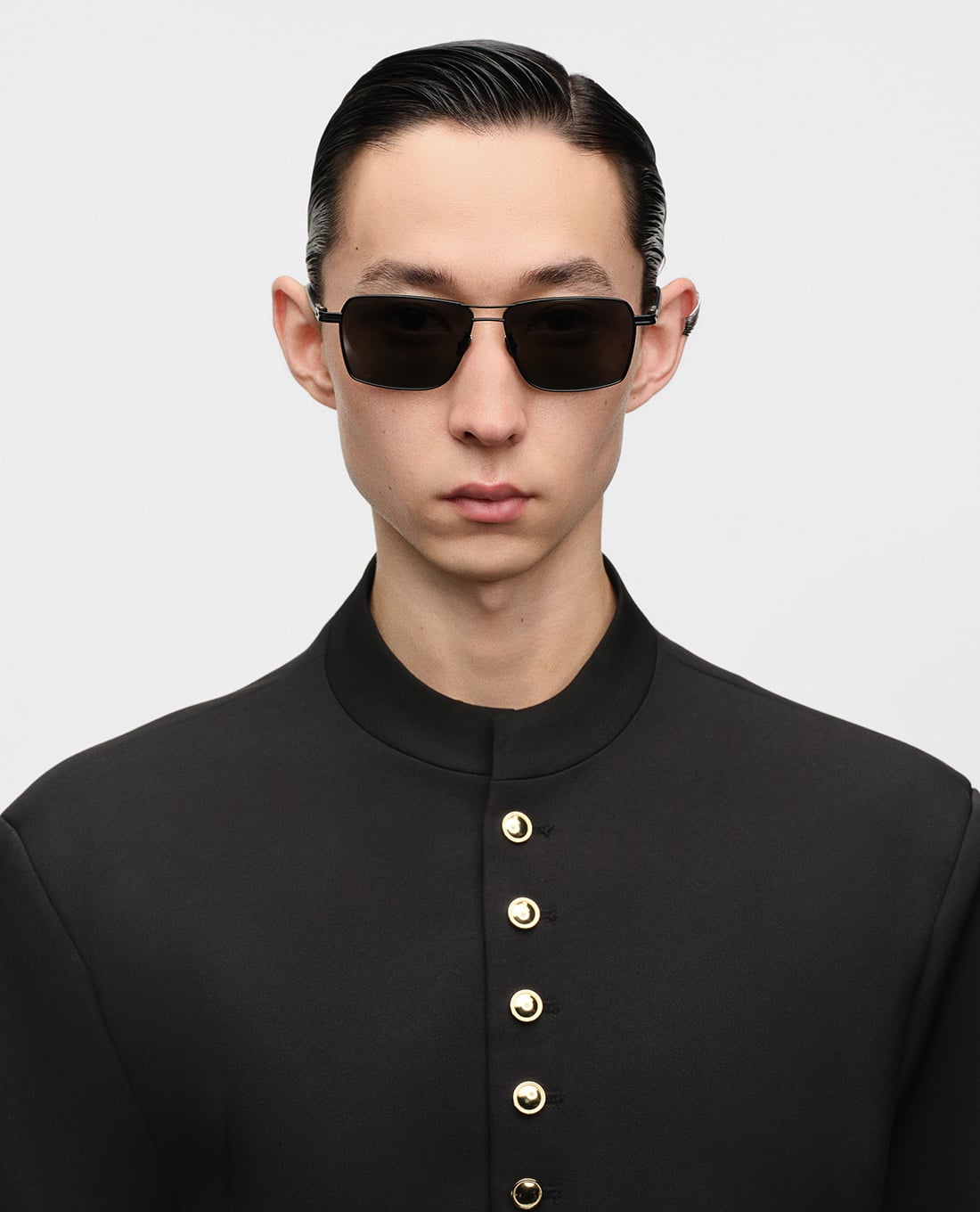 MUJOSH - Kính mát nam gọng đa giác bản mảnh