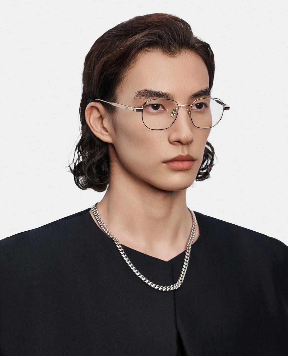 MUJOSH - Gọng kính đa giác unisex bản mảnh