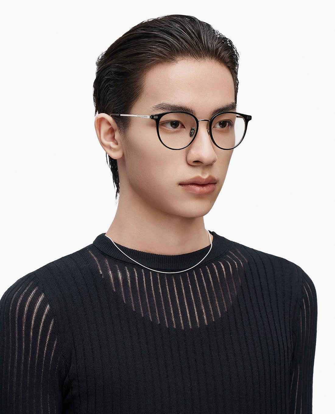 MUJOSH- Gọng kính tròn unisex bản mảnh