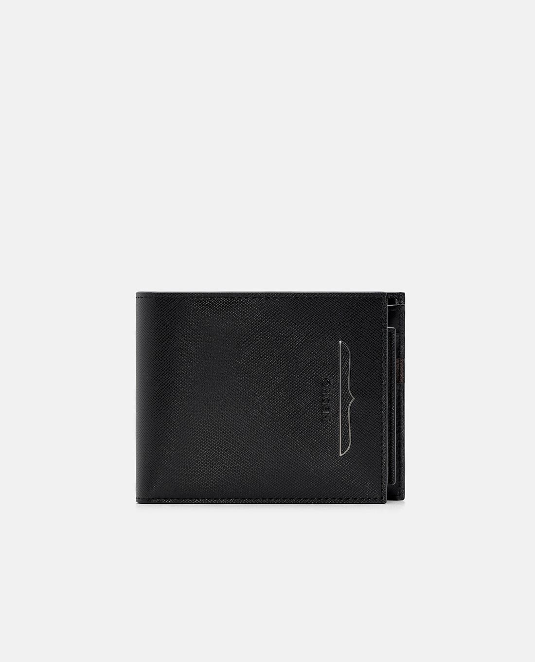 PEDRO - Ví nam dáng ngắn gập đôi Saffiano Leather