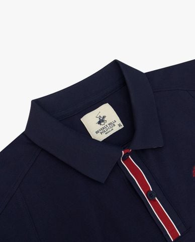  BEVERLY HILLS POLO CLUB - Áo polo nam cổ bẻ tay ngắn phối viền 