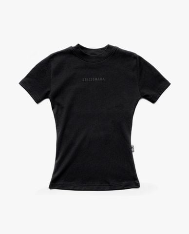  STRESSMAMA - Áo thun nữ cổ tròn tay ngắn phom ôm Coach 