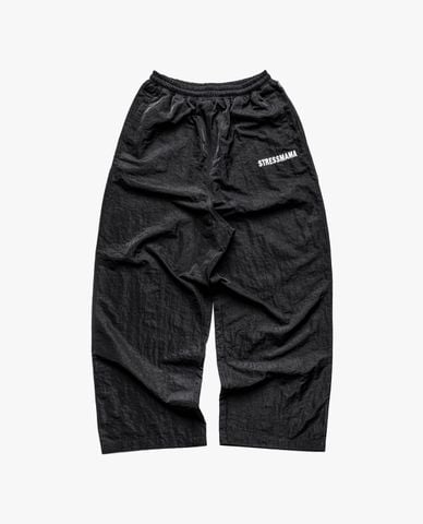  STRESSMAMA - Quần dài unisex ống rộng in logo 