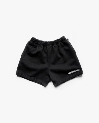  STRESSMAMA - Quần short unisex ống rộng lưng thun 