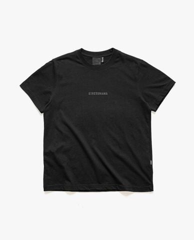  STRESSMAMA - Áo thun unisex cổ tròn tay ngắn in logo 
