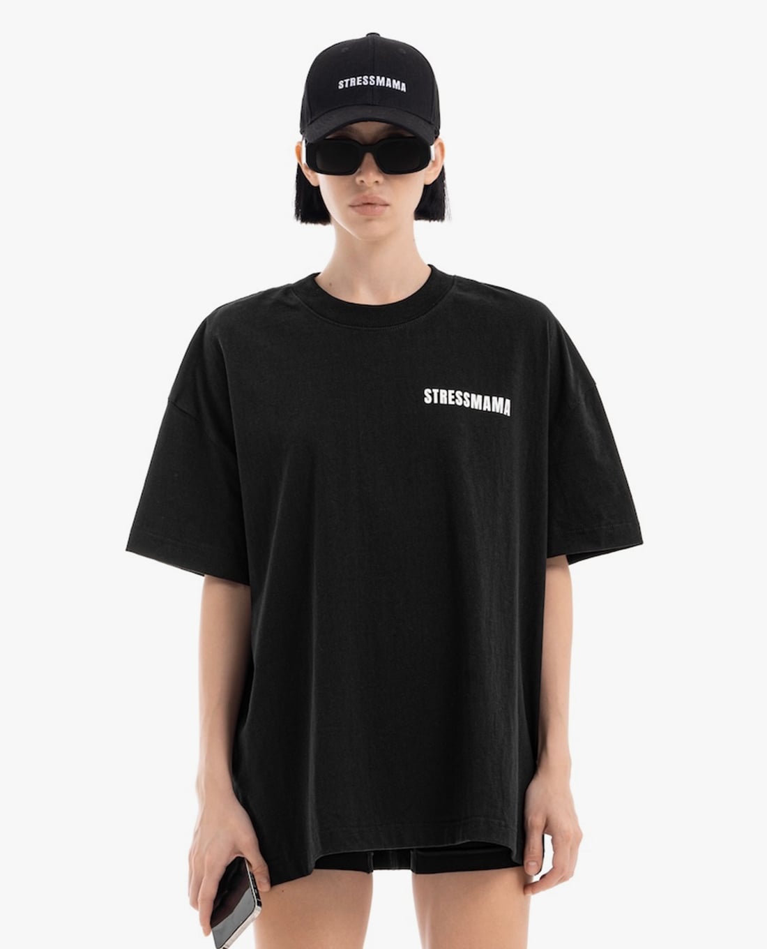 STRESSMAMA - Áo thun unisex cổ tròn tay ngắn Basic