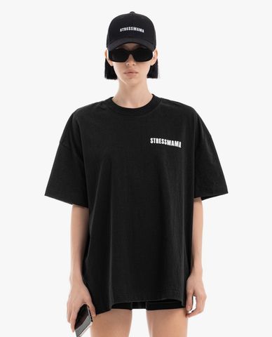  STRESSMAMA - Áo thun unisex cổ tròn tay ngắn Basic 