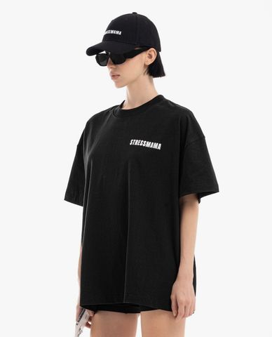  STRESSMAMA - Áo thun unisex cổ tròn tay ngắn Basic 