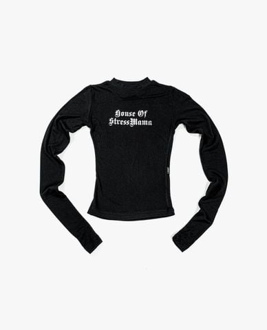  STRESSMAMA - Áo thun nữ cổ tròn tay dài phom ôm 