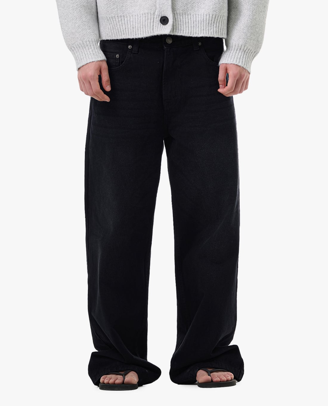 STRESSMAMA - Quần jeans unisex ống rộng thời thượng