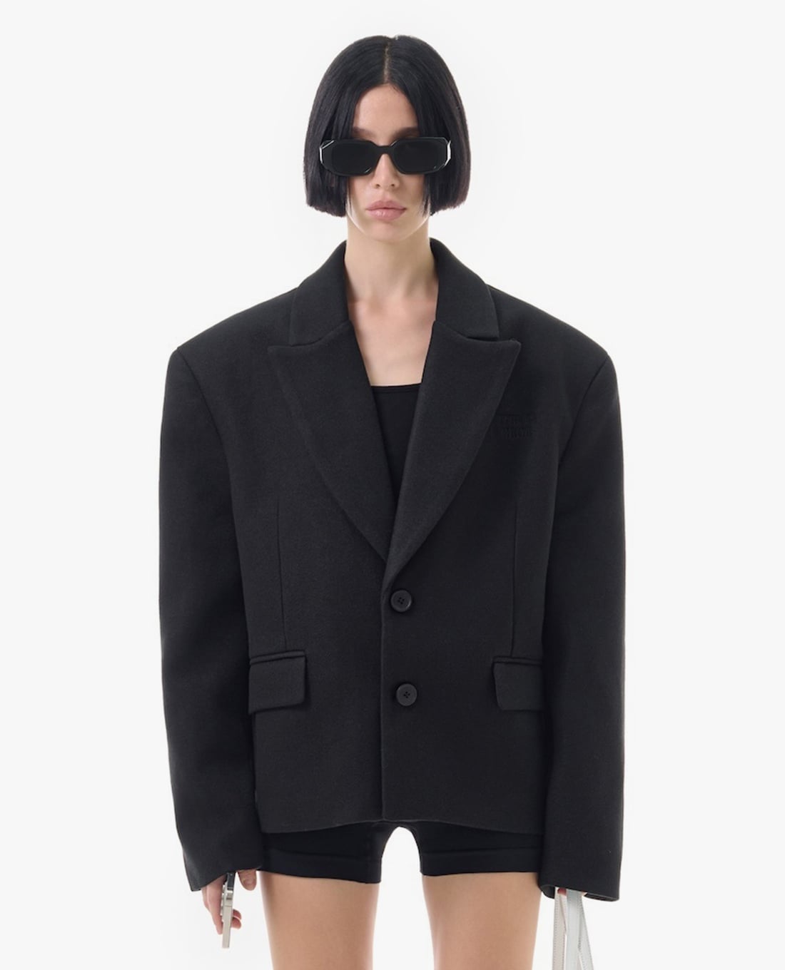 STRESSMAMA - Áo khoác blazer unisex cổ V phom rộng