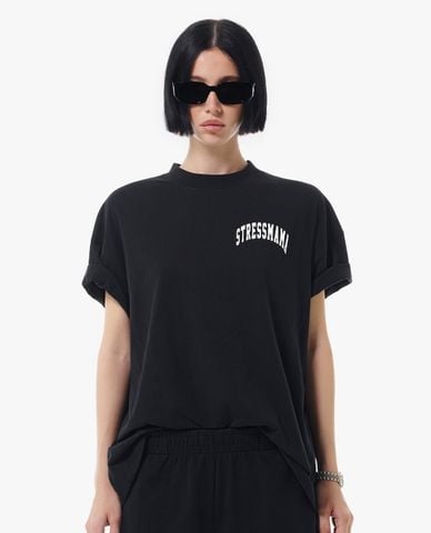  STRESSMAMA - Áo thun unisex cổ tròn tay ngắn SSMA Sports 