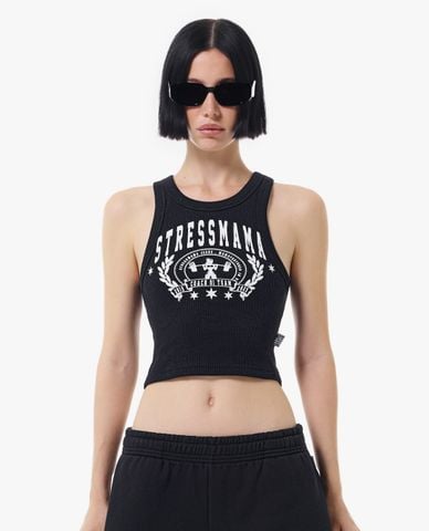  STRESSMAMA - Áo ba lỗ nữ phom croptop SSMA Sports 