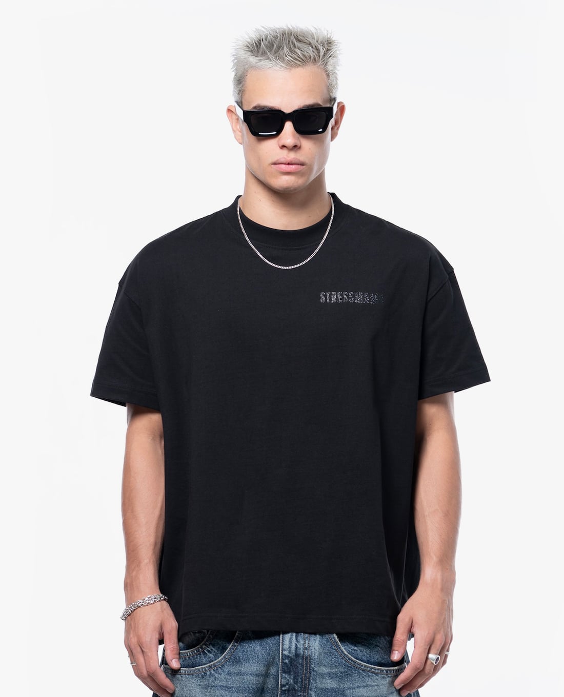 STRESSMAMA - Áo thun unisex cổ tròn tay ngắn Glitter