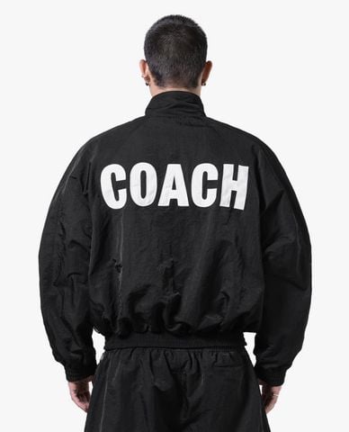  STRESSMAMA - Áo khoác gió unisex cổ trụ in họa tiết Coach 