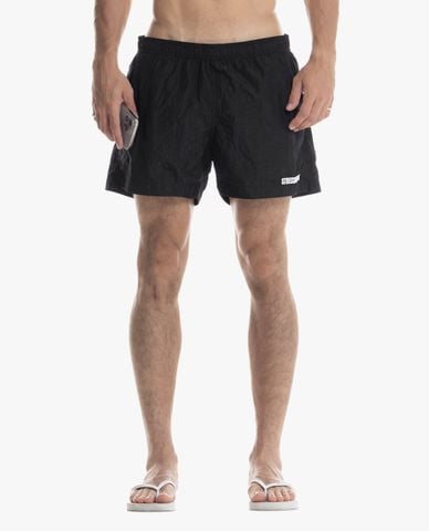  STRESSMAMA - Quần short unisex ống rộng thêu logo 