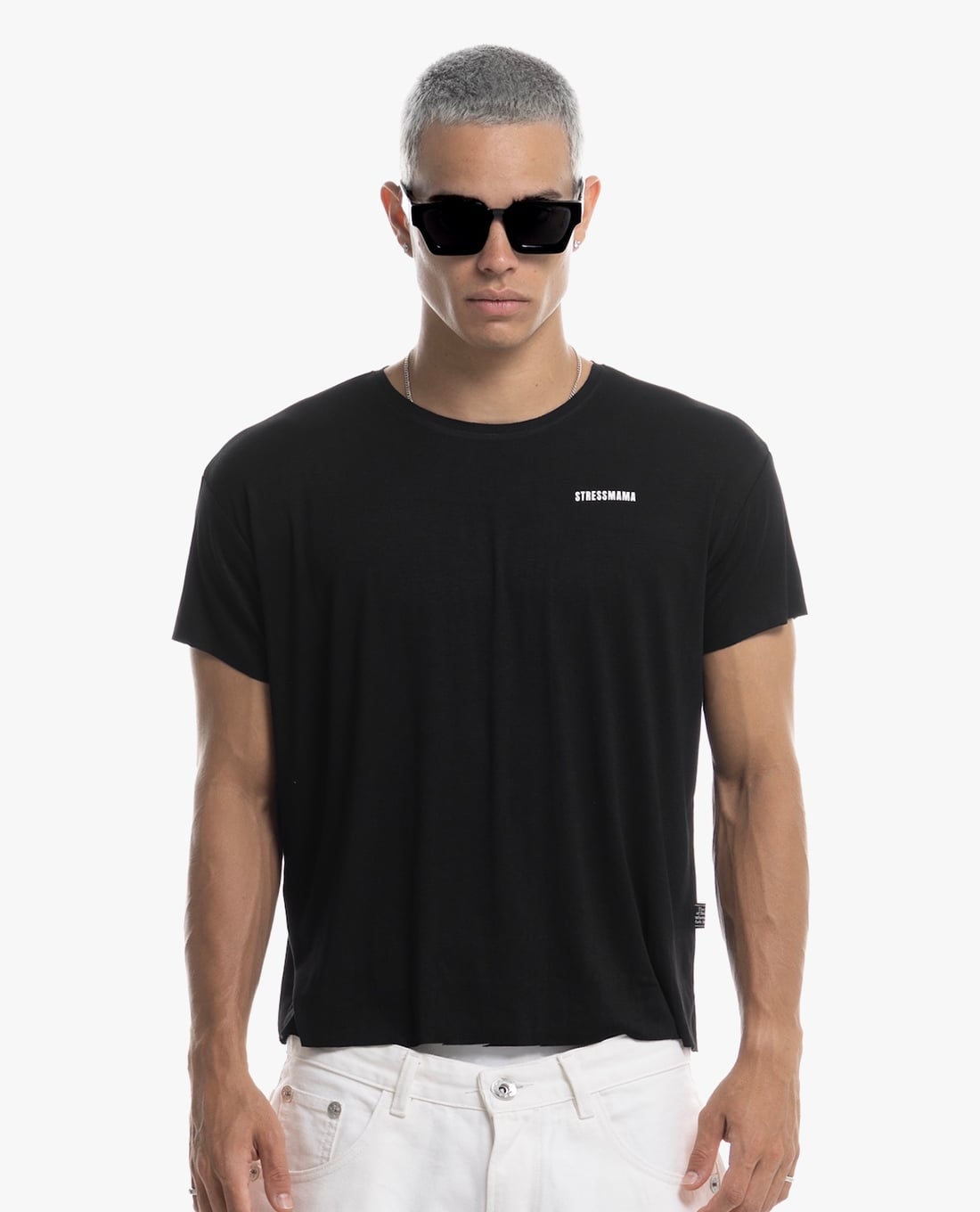 STRESSMAMA - Áo thun unisex cổ tròn tay ngắn Hôtel Mama Logo
