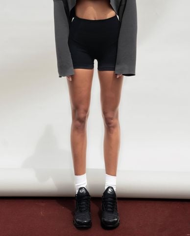 STRESSMAMA - Quần short biker nữ phối logo Coach V2 