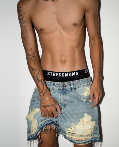  STRESSMAMA - Quần lót nam dáng boxer dệt logo 