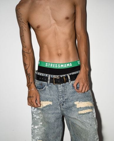  STRESSMAMA - Quần lót nam dáng boxer dệt logo 