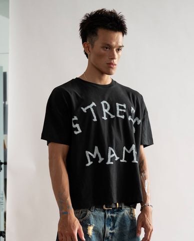  STRESSMAMA - Áo thun unisex cổ tròn tay ngắn Crayon 