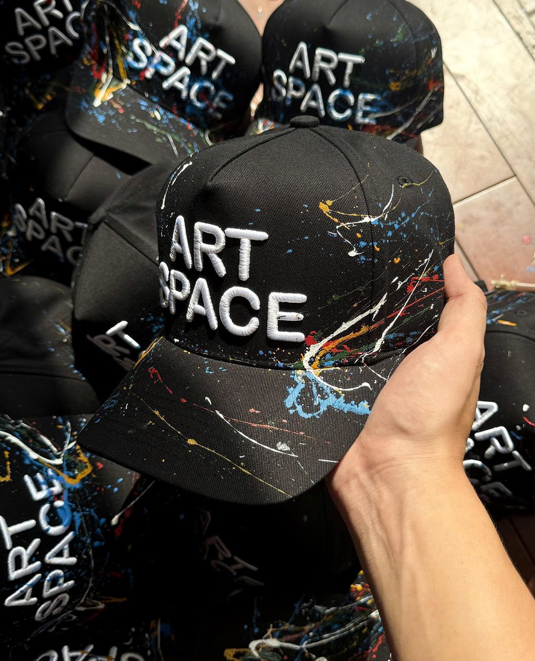 STRESSMAMA - Nón bóng chày unisex thêu chữ Art Space