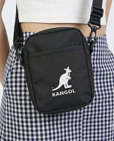  KANGOL - Túi đeo chéo unisex phom chữ nhật in logo 