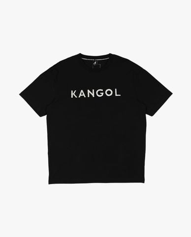  KANGOL - Áo thun unisex cổ tròn tay ngắn phối logo 