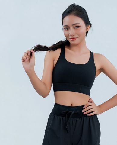  AZURA - Áo bra thể thao nữ cổ U lưng cut out 