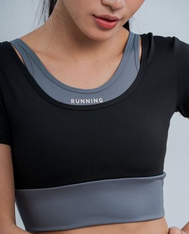  AZURA - Áo bra thể thao nữ phom croptop hai lớp 