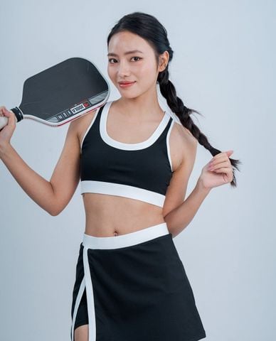  AZURA - Áo bra thể thao nữ cổ tròn phối viền Sunshine 